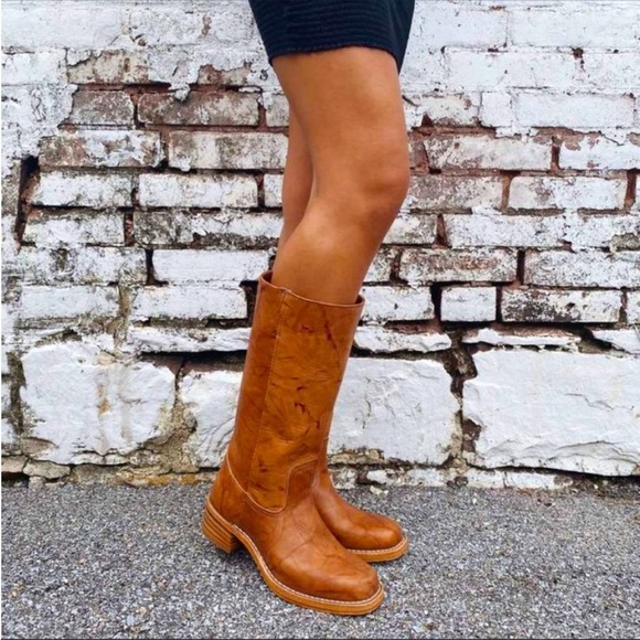 Frye Shoes - FRYE Campus boots in saddle brown tan 14L size 7 women’s l tan